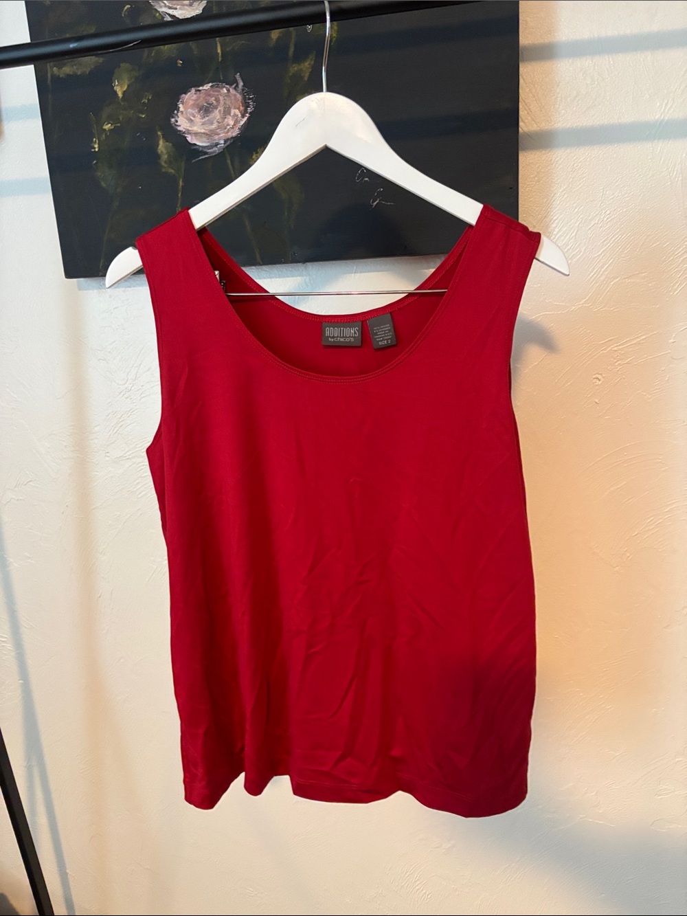 Chico's Bright Red Scoop Neck Tank